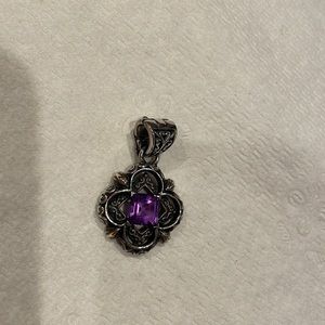 Amethyst pendant Bali style